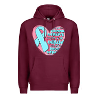 Burgundy survivor malia Premium Hoodie - MaliasSmallBusiness
