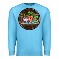 Ocean Blue dominican republic coasters Premium Sweatshirt - AdoDesignShop