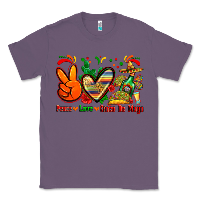 Peace Love Cinco De Mayo Classic Tee by Zillion Design Studio | Teevron