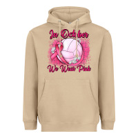 Mushroom in october we wear pink breast cancer valleybal Heavyweight Hoodie - JahusDesignShop