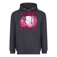 Smoke in october we wear pink breast cancer valleybal Heavyweight Hoodie - JahusDesignShop