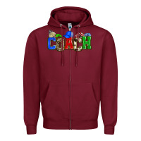 Burgundy coach Zipper Hoodie - Zillion Design Studio