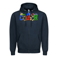 Navy coach Zipper Hoodie - Zillion Design Studio