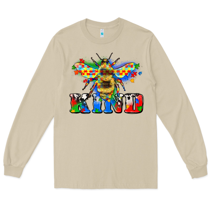 Bee Kind Autism Long Sleeve Tee by Zillion Design Studio | Teevron