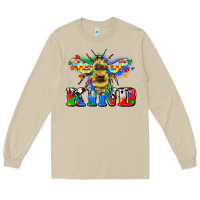Mushroom bee kind autism Long Sleeve Tee - Zillion Design Studio