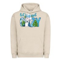 Pigment French Oak lets get cozy Urban Hoodie - NancyCooperArtShop