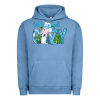 Pigment Pebble Blue lets get cozy Urban Hoodie - NancyCooperArtShop