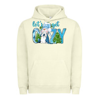 Pigment Pistachio lets get cozy Urban Hoodie - NancyCooperArtShop
