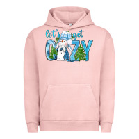 Pigment Salmon lets get cozy Urban Hoodie - NancyCooperArtShop