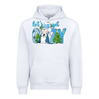 White lets get cozy Urban Hoodie - NancyCooperArtShop