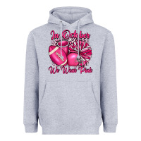 Heather Grey in october we wear pink cheer with football breast Heavyweight Hoodie - JahusDesignShop