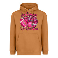 Meerkat in october we wear pink cheer with football breast Heavyweight Hoodie - JahusDesignShop