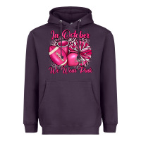 Plum in october we wear pink cheer with football breast Heavyweight Hoodie - JahusDesignShop