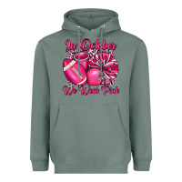 Sage in october we wear pink cheer with football breast Heavyweight Hoodie - JahusDesignShop