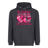 Smoke in october we wear pink cheer with football breast Heavyweight Hoodie - JahusDesignShop