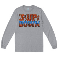 Heather Grey 3 up 3 down basketball Long Sleeve Tee - texasbilliewilder