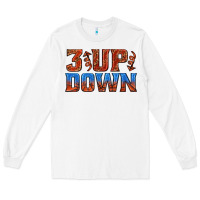 White 3 up 3 down basketball Long Sleeve Tee - texasbilliewilder