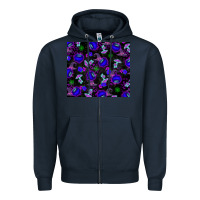 Navy Halloween Zipper Hoodie - texasbilliewilder