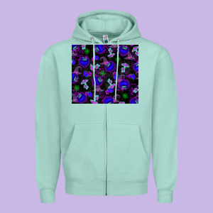 Halloween Zipper Hoodie Designed By Texasbilliewilder