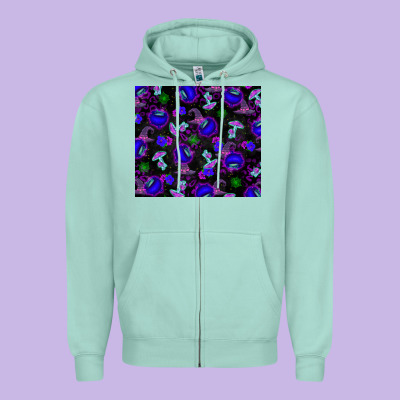 Halloween Zipper Hoodie Designed By Texasbilliewilder