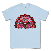 Dusty Blue valentine's day baby cow rainbow Classic Tee - RanaPortraitStore