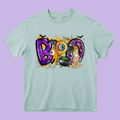 Boo Heavy Core Tee Designed By Cowhidedigitalart
