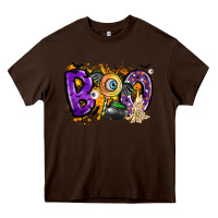 Chocolate Brown boo Heavy Core Tee - CowhideDigitalArt