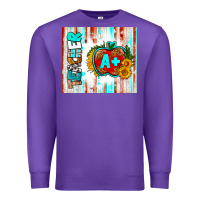 Purple teacher a+ tumbler Premium Sweatshirt - BundleAndBundleShop