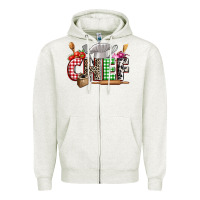 Oatmeal Heather Chef Zipper Hoodie - Zillion Design Studio