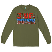 Army Green 3 up 3 down football Long Sleeve Tee - texasbilliewilder