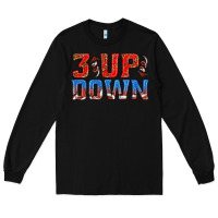 Black 3 up 3 down football Long Sleeve Tee - texasbilliewilder