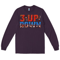 Plum 3 up 3 down football Long Sleeve Tee - texasbilliewilder