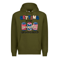 Army Green getting star spangled hammered Premium Hoodie - MaliasSmallBusiness