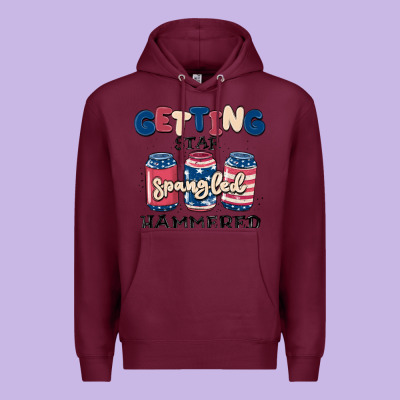 Getting Star Spangled Hammered Premium Hoodie Designed By Maliassmallbusiness
