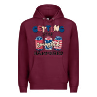 Burgundy getting star spangled hammered Premium Hoodie - MaliasSmallBusiness