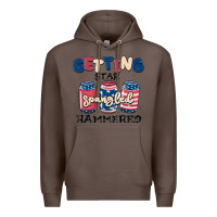 Coffee getting star spangled hammered Premium Hoodie - MaliasSmallBusiness