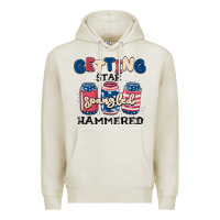 Oatmeal Heather getting star spangled hammered Premium Hoodie - MaliasSmallBusiness