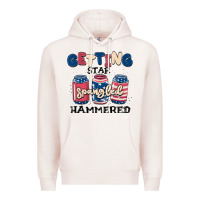 Pale Pink getting star spangled hammered Premium Hoodie - MaliasSmallBusiness