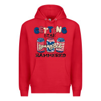 Red getting star spangled hammered Premium Hoodie - MaliasSmallBusiness