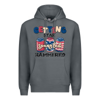 Rock getting star spangled hammered Premium Hoodie - MaliasSmallBusiness