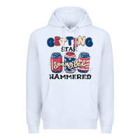White getting star spangled hammered Premium Hoodie - MaliasSmallBusiness