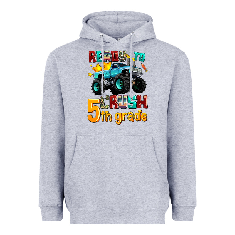 Ready To School Crush 5th Grade Heavyweight Hoodie by AdoDesignShop | Teevron