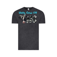 Vintage Black holy cow i'm one Vintage Tee - BarkalooDesign