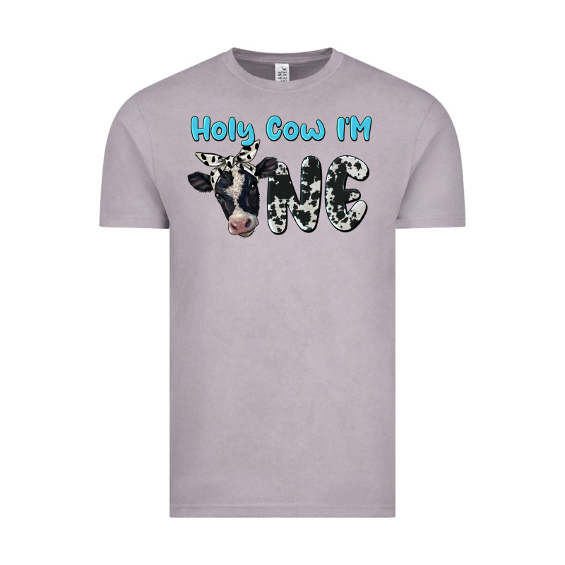 Holy Cow I'm One Vintage Tee by BarkalooDesign | Teevron