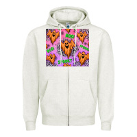 Oatmeal Heather Halloween Zipper Hoodie - texasbilliewilder
