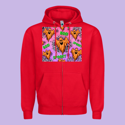 Halloween Zipper Hoodie Designed By Texasbilliewilder