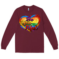 Burgundy be you tiful Long Sleeve Tee - Zillion Design Studio