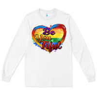 White be you tiful Long Sleeve Tee - Zillion Design Studio