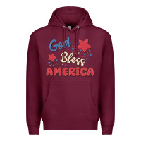 Burgundy god bless america Premium Hoodie - MaliasSmallBusiness