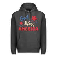 Charcoal Heather god bless america Premium Hoodie - MaliasSmallBusiness